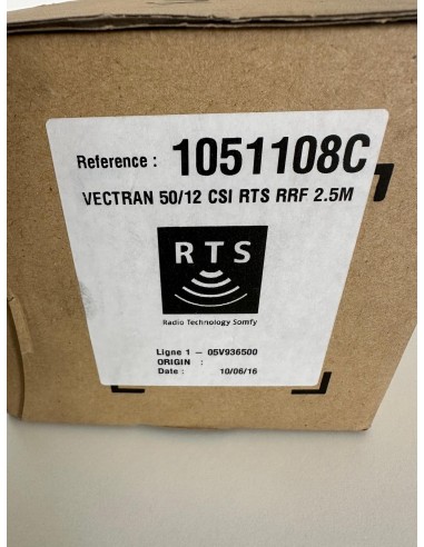 Somfy 1051108c Vectran 50/12 csi rts rrf 2,5m motor persiana enrollable